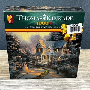 🆕 Thomas Kinkade Snowy Cottage Puzzle - 1000 pieces